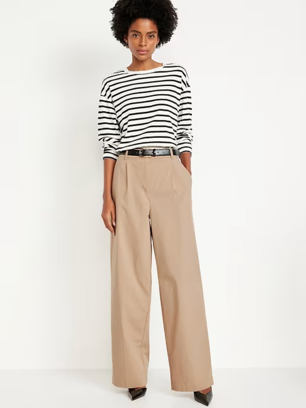 NWT! Old Navy Extra High-Waisted Poplin Taylor Wide-Leg Trouser Pants -  2 Tall